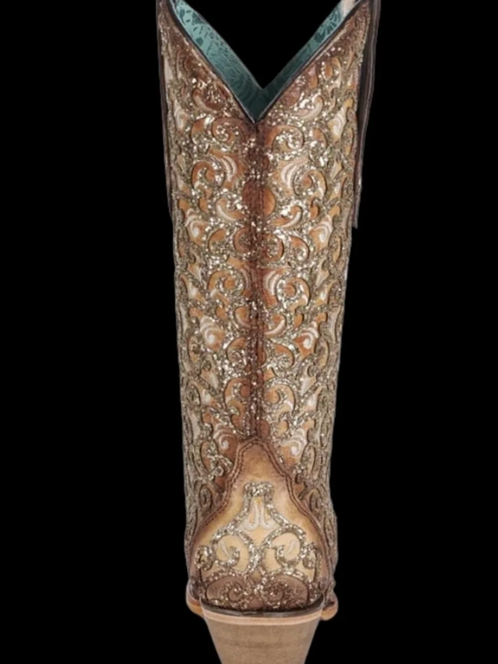 Embroidered Over-The-Knee Tan Brown Western Boots